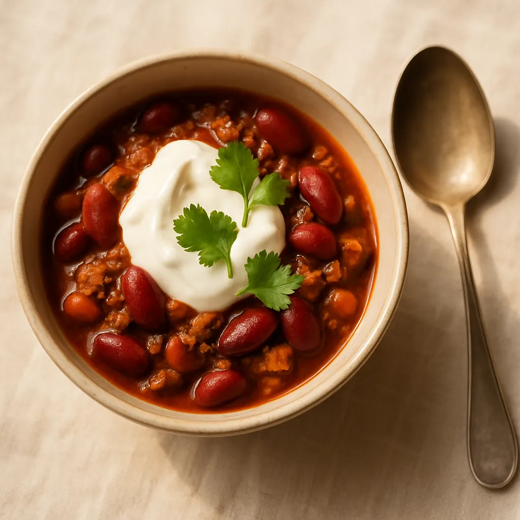 Beef, bean and veg chilli (small‑bowl special)