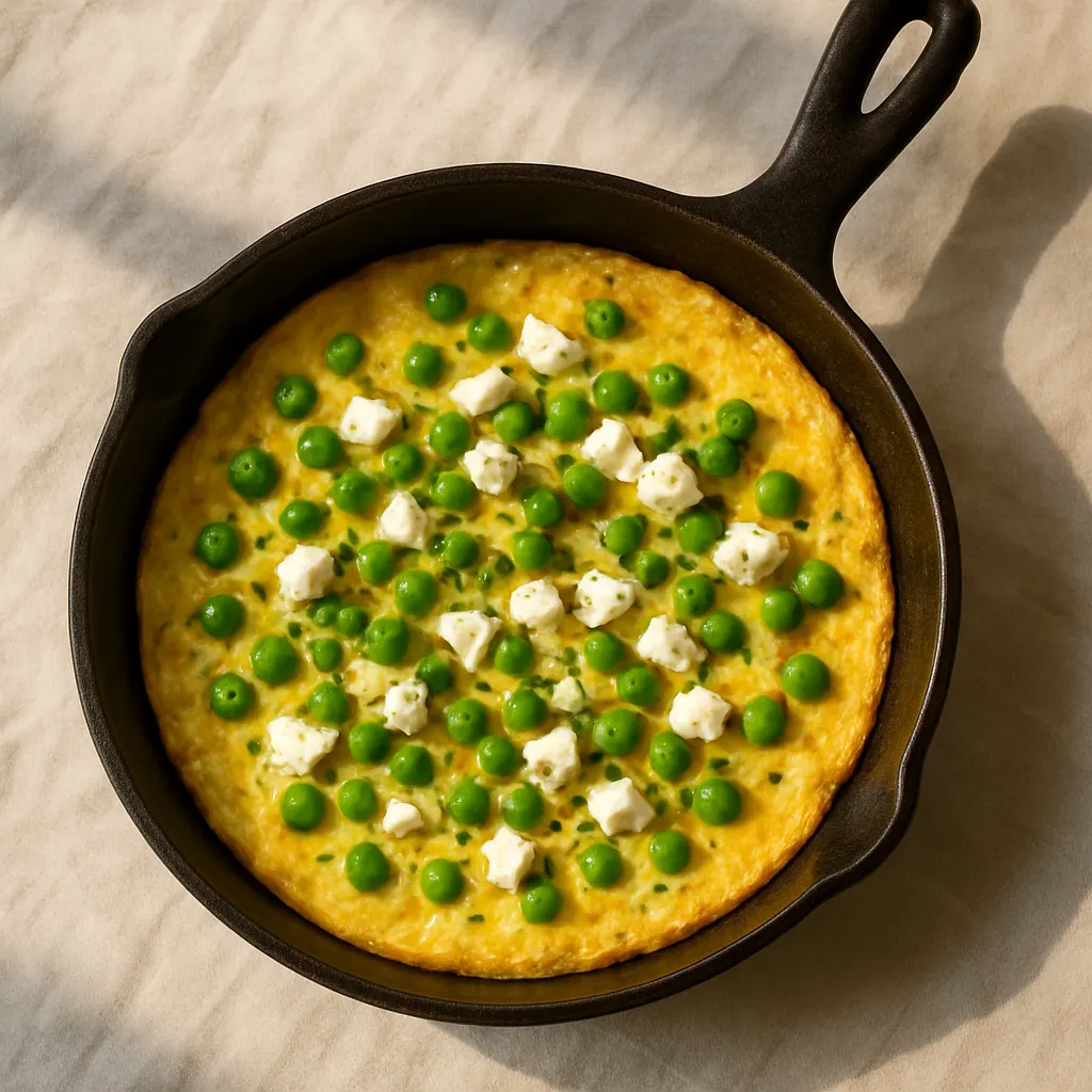 Pea, feta and herb mini frittata