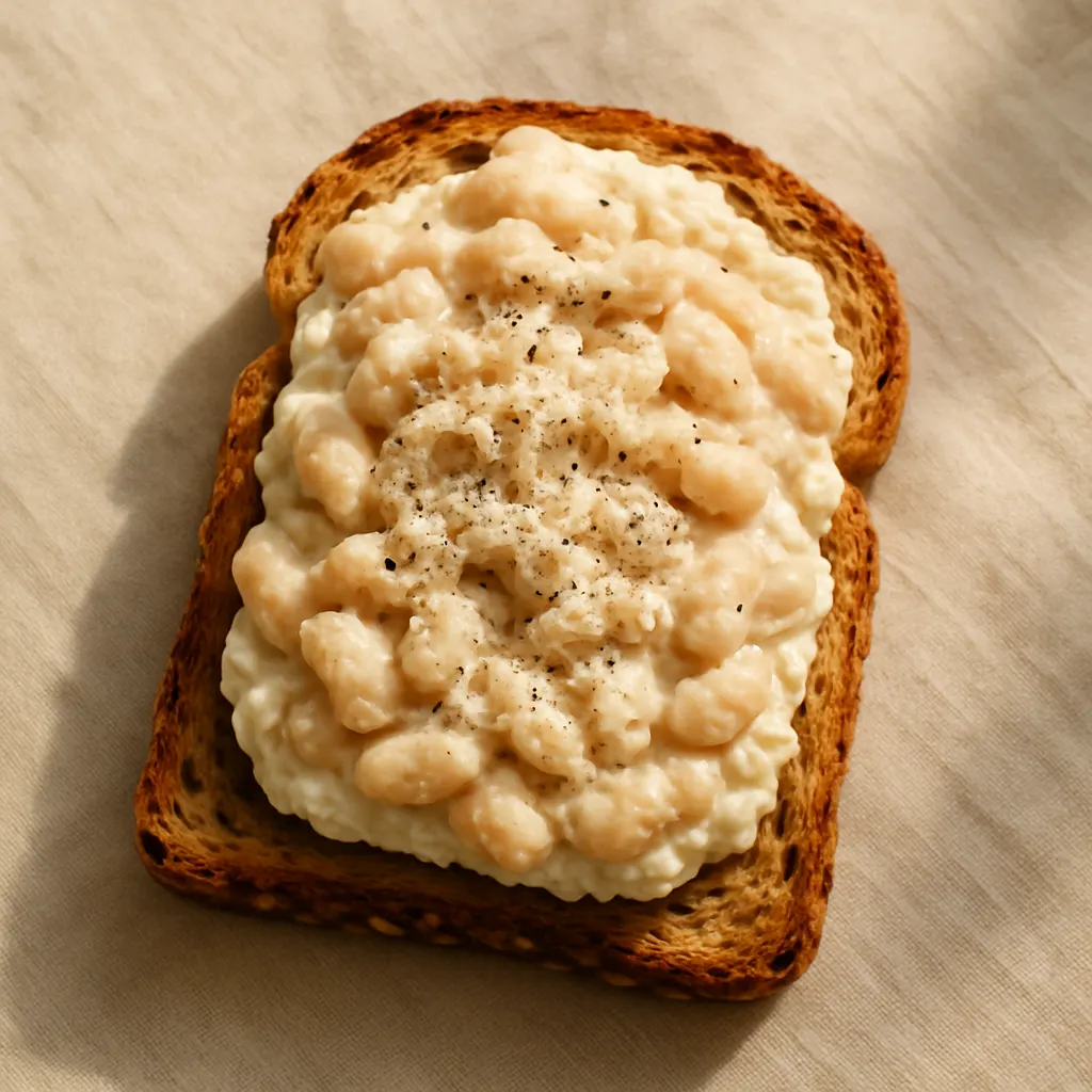Creamy cannellini beans on toast