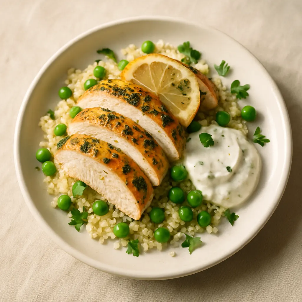 Lemon‑herb chicken mini plate