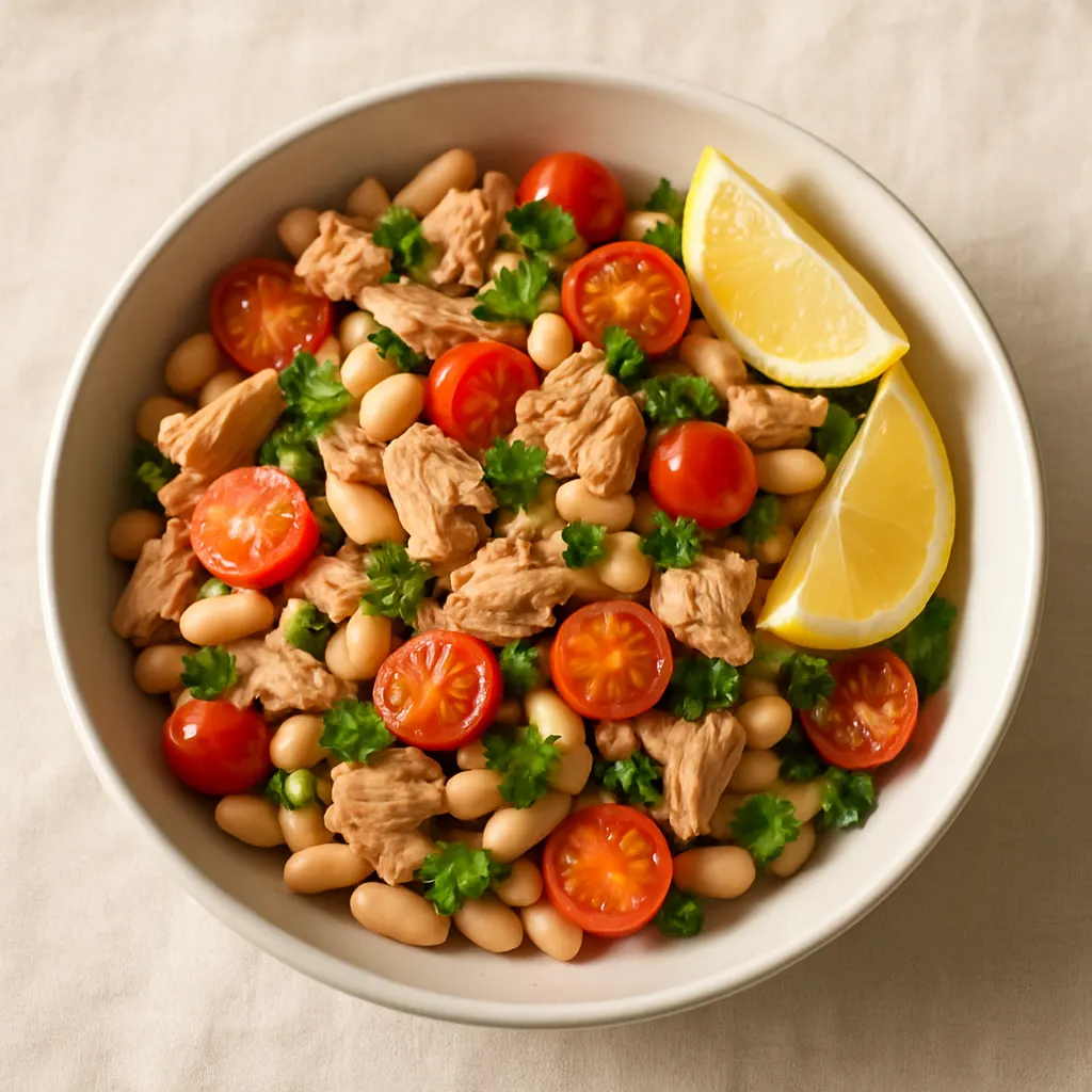 No‑cook tuna, bean and tomato bowls