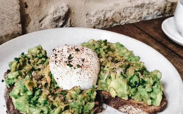 A poached egg on toast